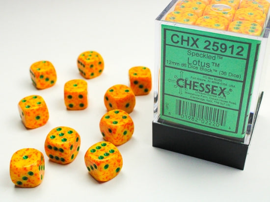 Chessex 12 MM Lotus Speckled