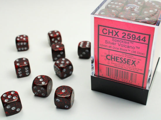Chessex - 12mm - Speckled - Silver Volcano