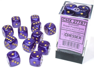 Chessex 16 MM - Borealis - Royal Purple/Gold