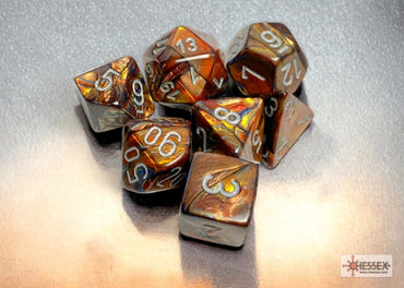 Chessex 7 Die Set - Gold Silver