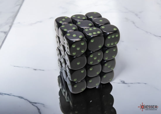 Chessex 12 MM Opaque Black Green