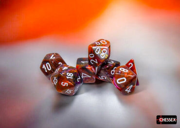 Chessex - Polyhedral (7 set) - Festive - Symphony/white