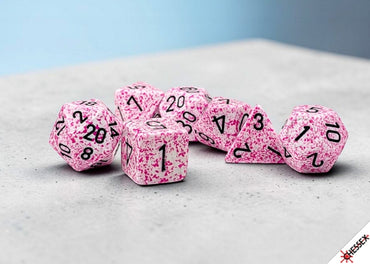 Chessex - Polyhedral (7 set) - Speckled - Pink