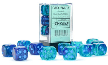 Chessex 12 mm - Gemini - Blue-Blue/Light Blue