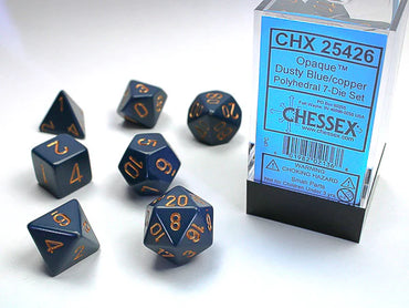 Chessex - Polyhedral (7 set) - Opaque - Dusty Blue/Copper