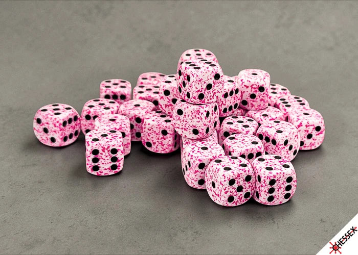 Chessex - 12mm - Speckled - Pink