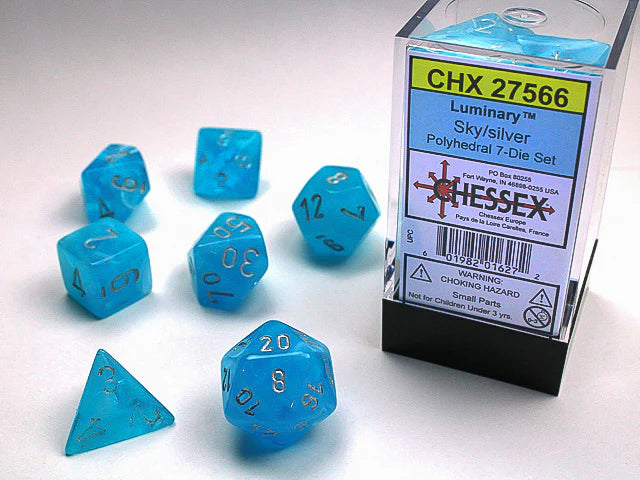 Chessex - Polyhedral - Luminary - Sky/silver