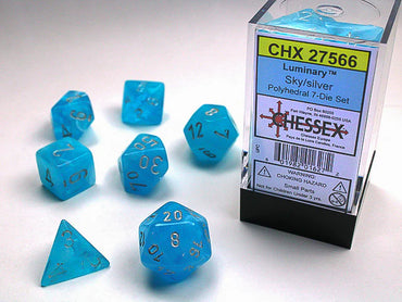 Chessex - Polyhedral - Luminary - Sky/silver