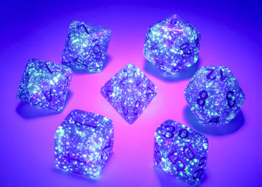 Chessex - Polyhedral (7 set) - Borealis - Royal purple/gold (Glow)
