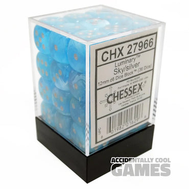 Chessex - Luminary - 12mm - Sky/Silver