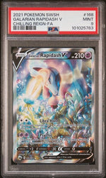 GALARIAN RAPIDASH V #168 - FA - PSA MINT 9