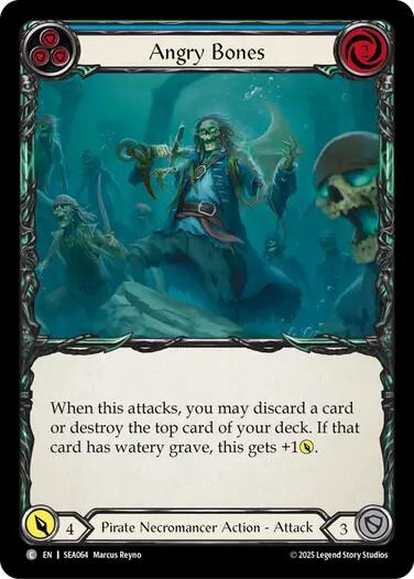 Angry Bones (Blue) [SEA064] (High Seas)  Rainbow Foil