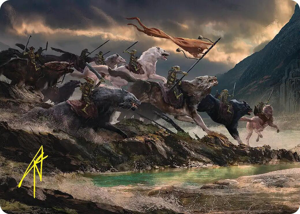 Tide of Fury and Disorder Art Card (Gold-Stamped Signature) [The Hobbit Art Series]