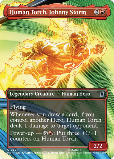 Human Torch, Johnny Storm (Borderless) [Marvel Super Heroes]