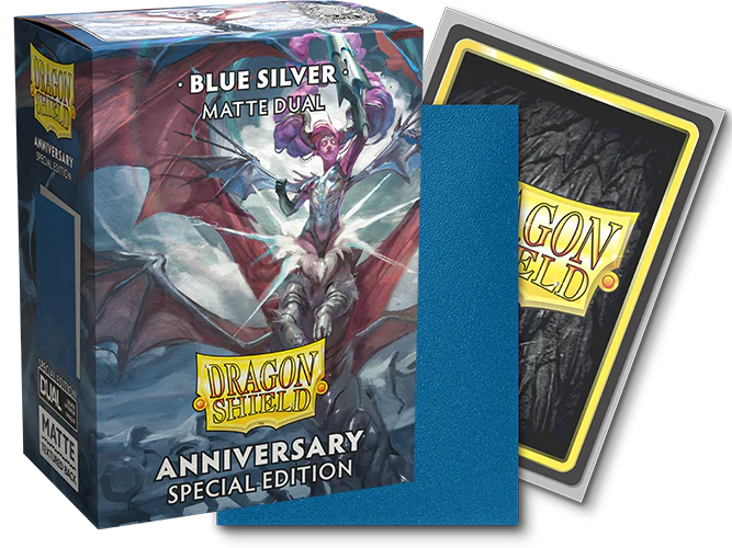 Dragon Shield - Standard - 100CT - Anniversary Dual Matte Blue/Silver