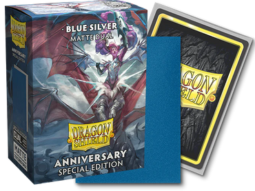 Dragon Shield - Standard - 100CT - Anniversary Dual Matte Blue/Silver