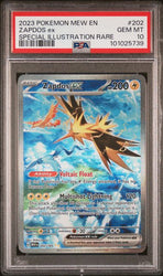Zapdos EX  - 2023 MEW EN - #202 - PSA GEM MT 10