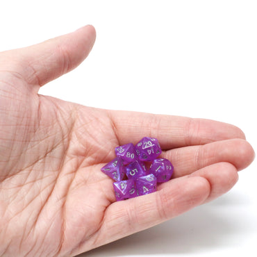 Die Hard Dice - Critlings - 7pc Mini RPG Set - Magenta Sparkle