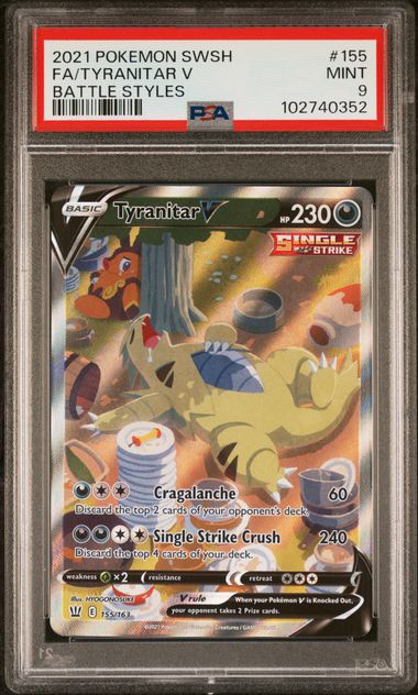 TYRANITAR V #155 - FA - PSA MINT 9