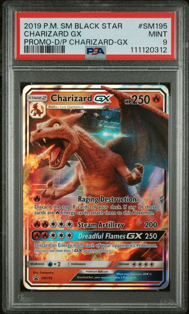 CHARIZARD GX #SM195 - BLACK STAR PROMO - PSA MINT 9