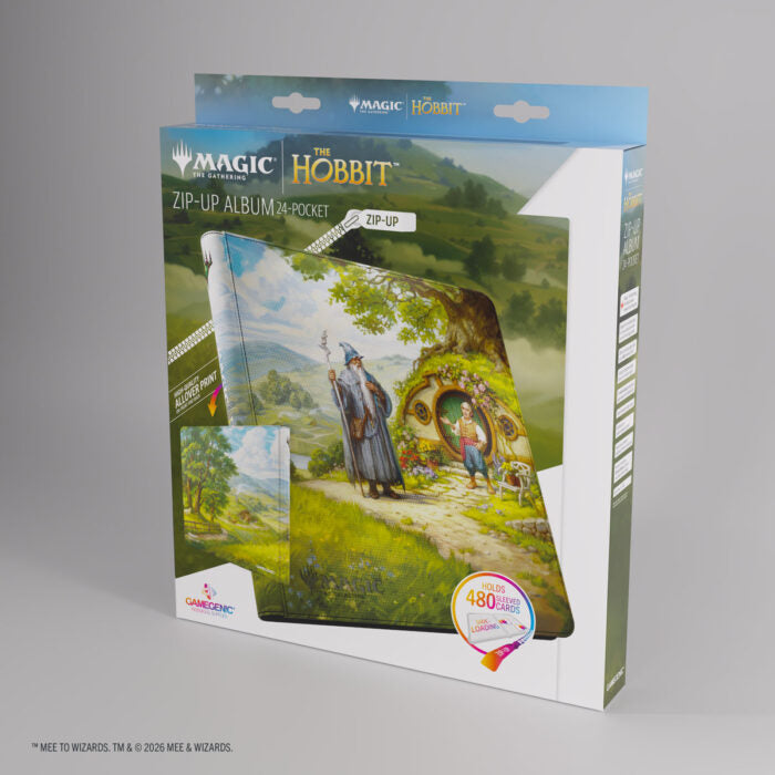 Magic: The Gathering The Hobbit Zip-Up Album 24-Pocket Side-Loading - The Shire - GameGenic Storage Albums