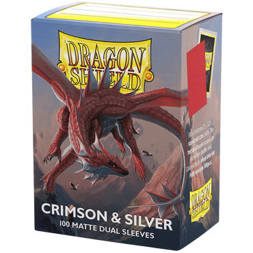 Dragon Shield - Dual - 100CT Standard Matte - Crimson & Silver