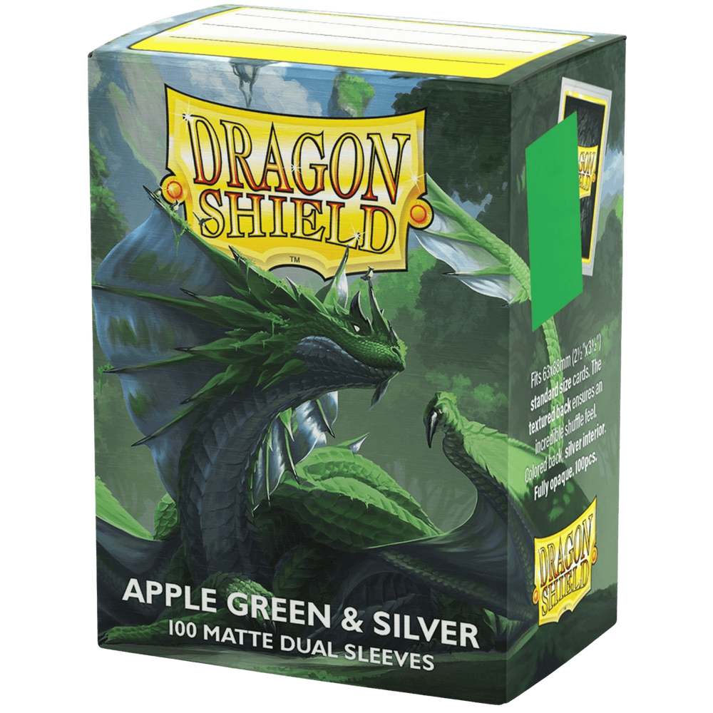 Dragon Shield - Dual - 100CT Standard Matte - Apple Green & Silver