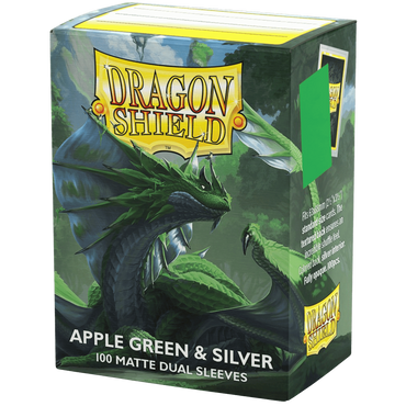 Dragon Shield - Dual - 100CT Standard Matte - Apple Green & Silver