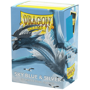 Dragon Shield - Dual - 100CT Standard Matte - Sky Blue & Silver