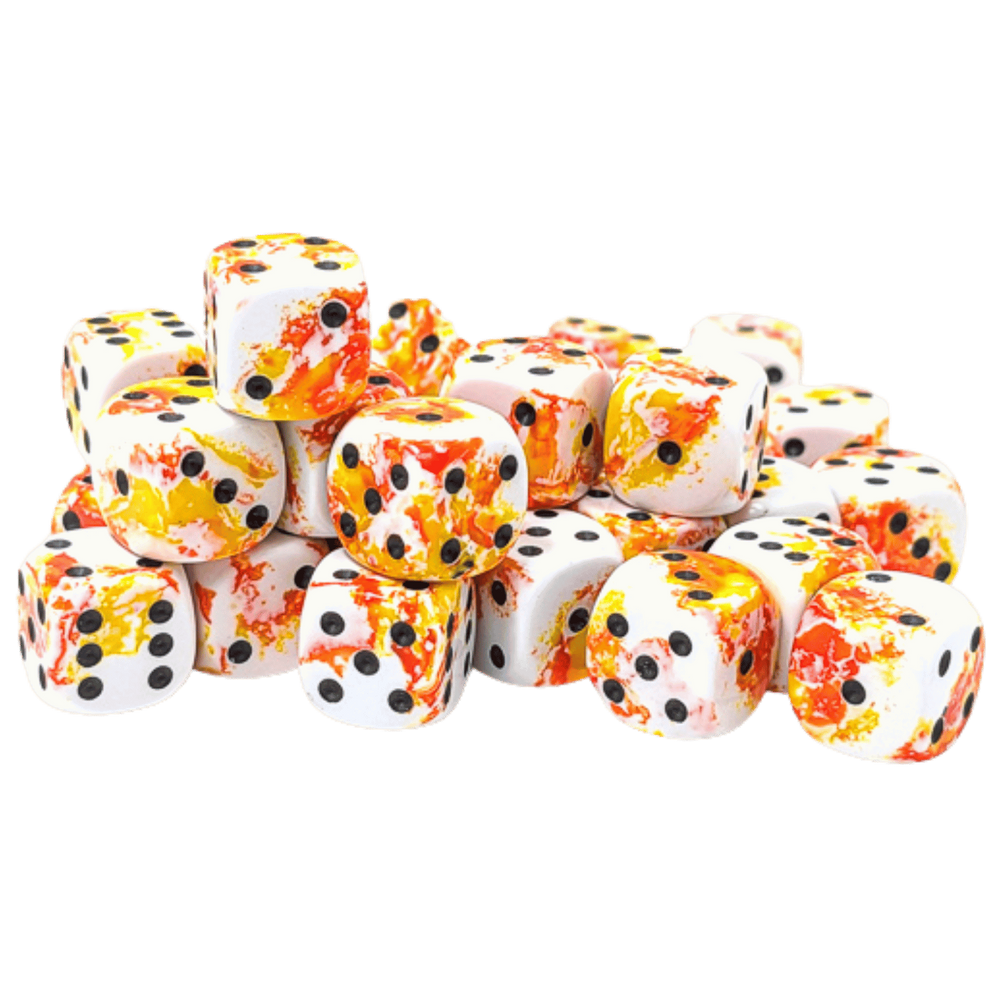 Chessex - 12mm - Brush - Sunrise/black