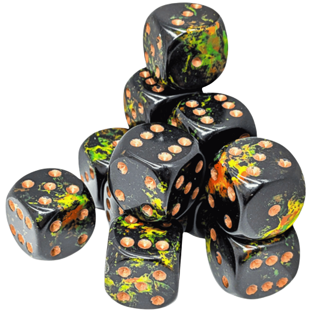 Chessex 16 MM - Brush - Deep Forest/gold