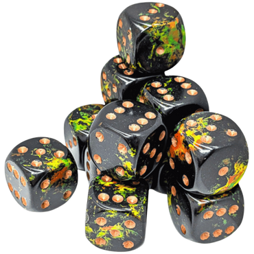 Chessex 16 MM - Brush - Deep Forest/gold