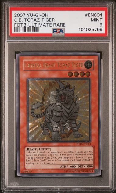 Crystal Beast Topaz Tiger - Ultimate Rare - PSA MINT 9