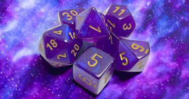 Chessex - Polyhedral (7 set) - Borealis - Royal purple/gold (Glow)