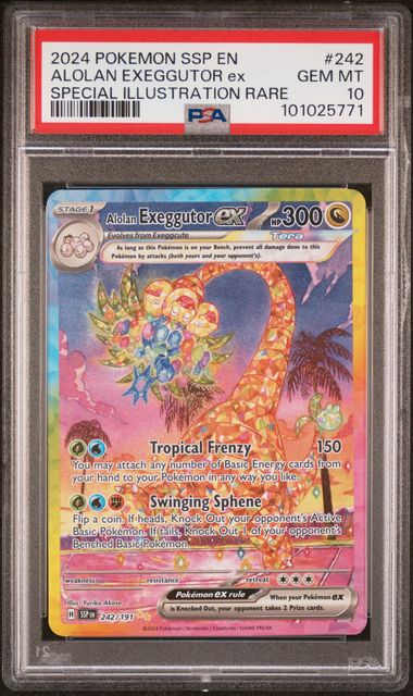 ALOLAN EXEGGUTOR EX #242 - SIR - PSA GEM MT 10