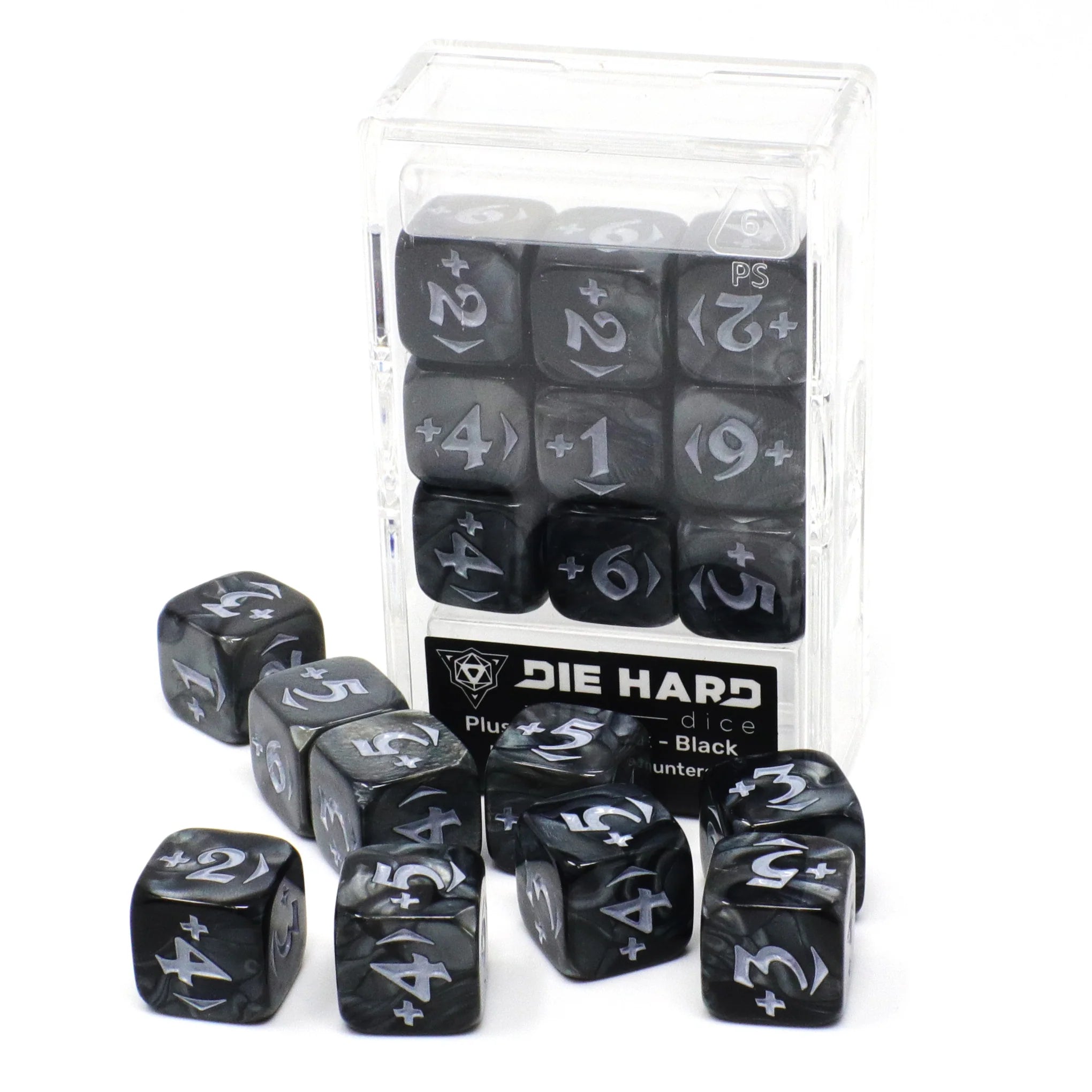 Die Hard Dice - Spindown Counters - Power Plus - Black