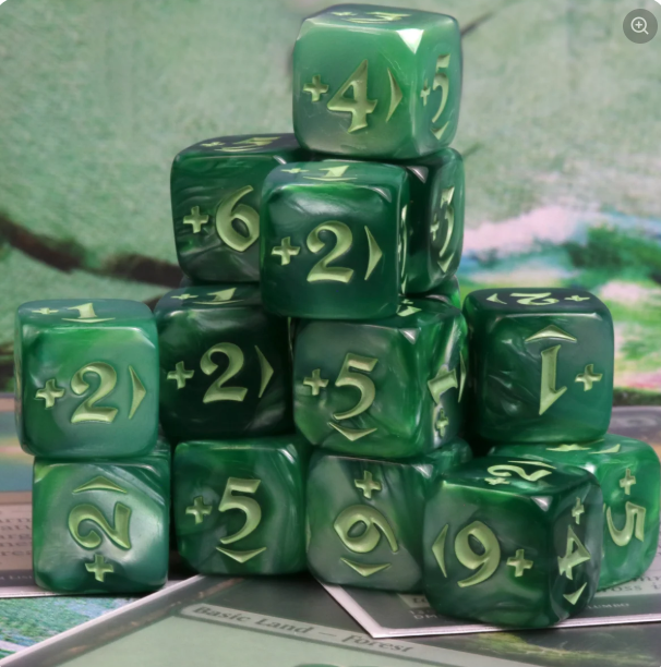 Die Hard Dice - MTG Spindown Counters - Plus Power Pack - green