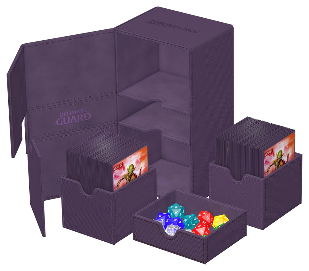 Ultimate Guard Twin Flip N Tray 200+ - Xenoskin - Purple