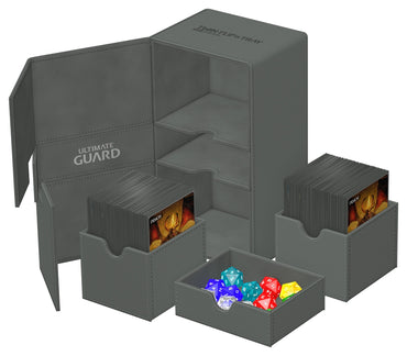 Ultimate Guard - Twin Flip N Tray 200+ - Xenoskin - Grey