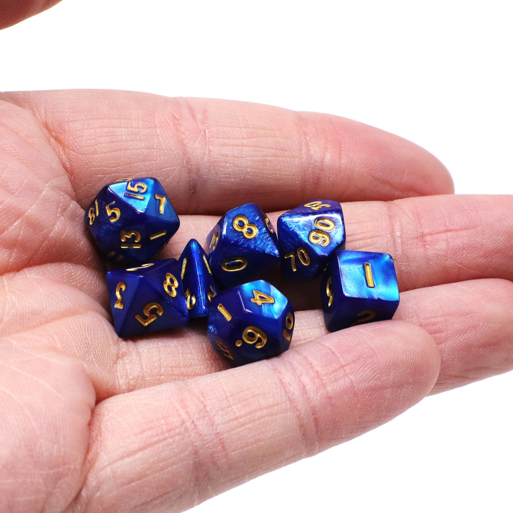 Die Hard Dice - Critlings - 7pc Mini RPG Set - Fountain Blue