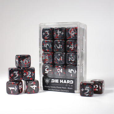 Die Hard Dice - Spindown Counters - Bloody Variety Pack - Black