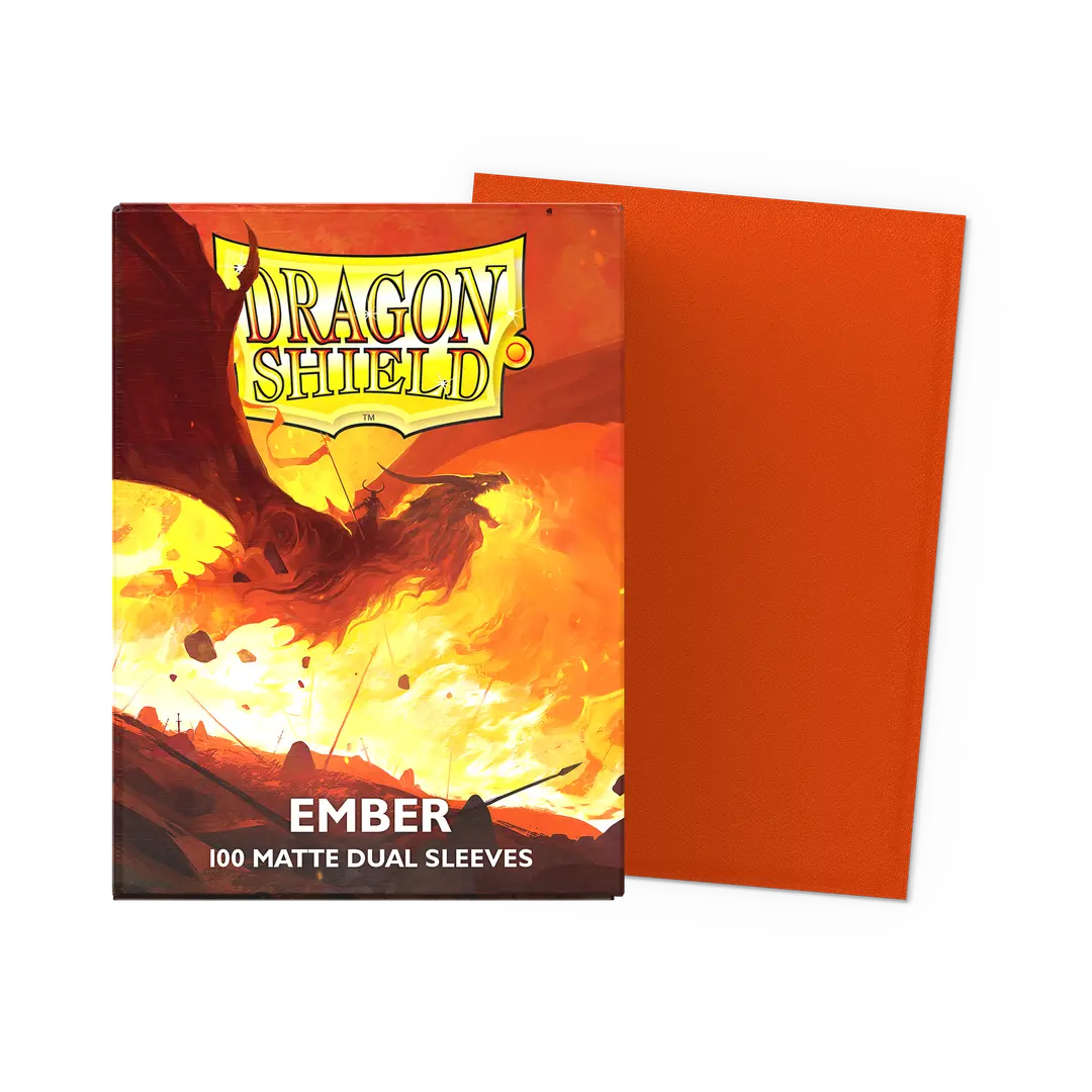 Dragon Shield - Standard - 100CT - Matte Dual Sleeves - Ember