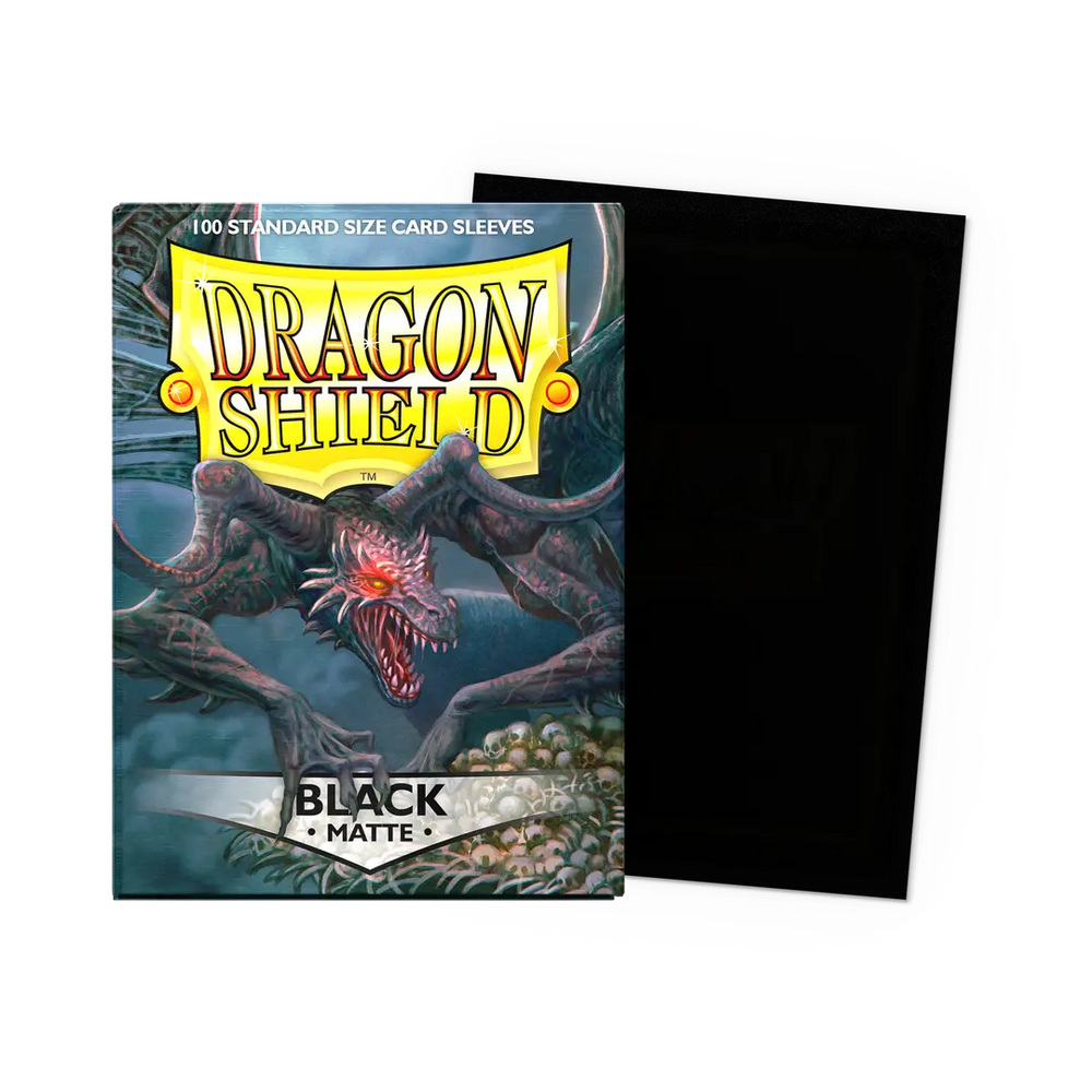 Dragon Shield - Standard - Outer Sleeves - 100CT - Matte Black
