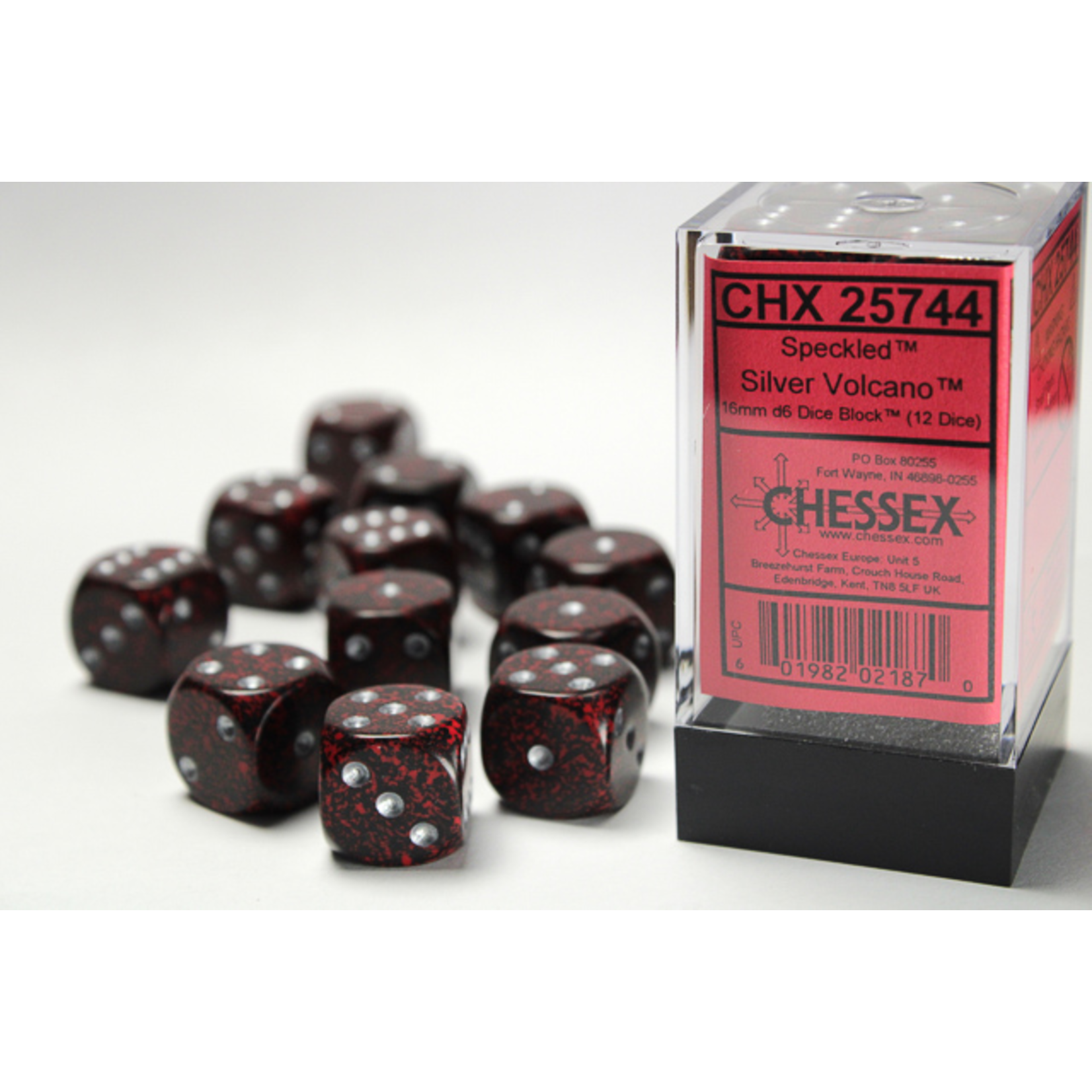 Chessex 16 MM - Speckled - Silver Volcano