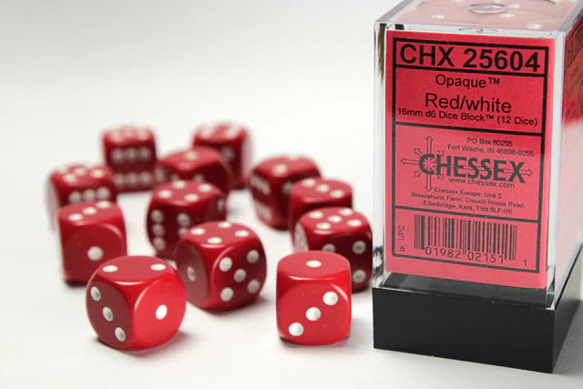 Chessex 16 MM Red/white