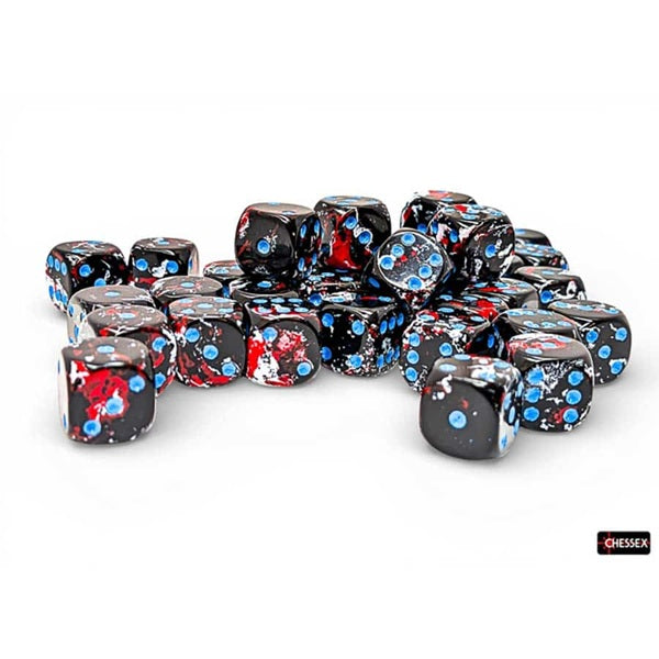 Chessex - 12mm - Brush - Dark Side/blue
