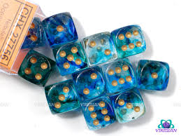 Chessex - 16mm - Nebula - Oceanic/Gold