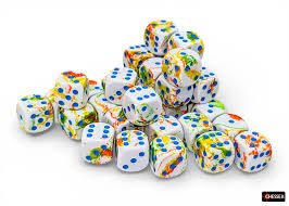 Chessex - 12mm - Brush - Breezy/blue