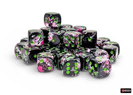 Chessex - 12mm - Brush - Paintball/green