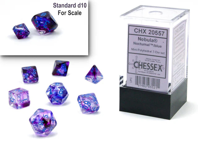 Chessex Mini 7pc - Nebula - Nocturnal/Blue
